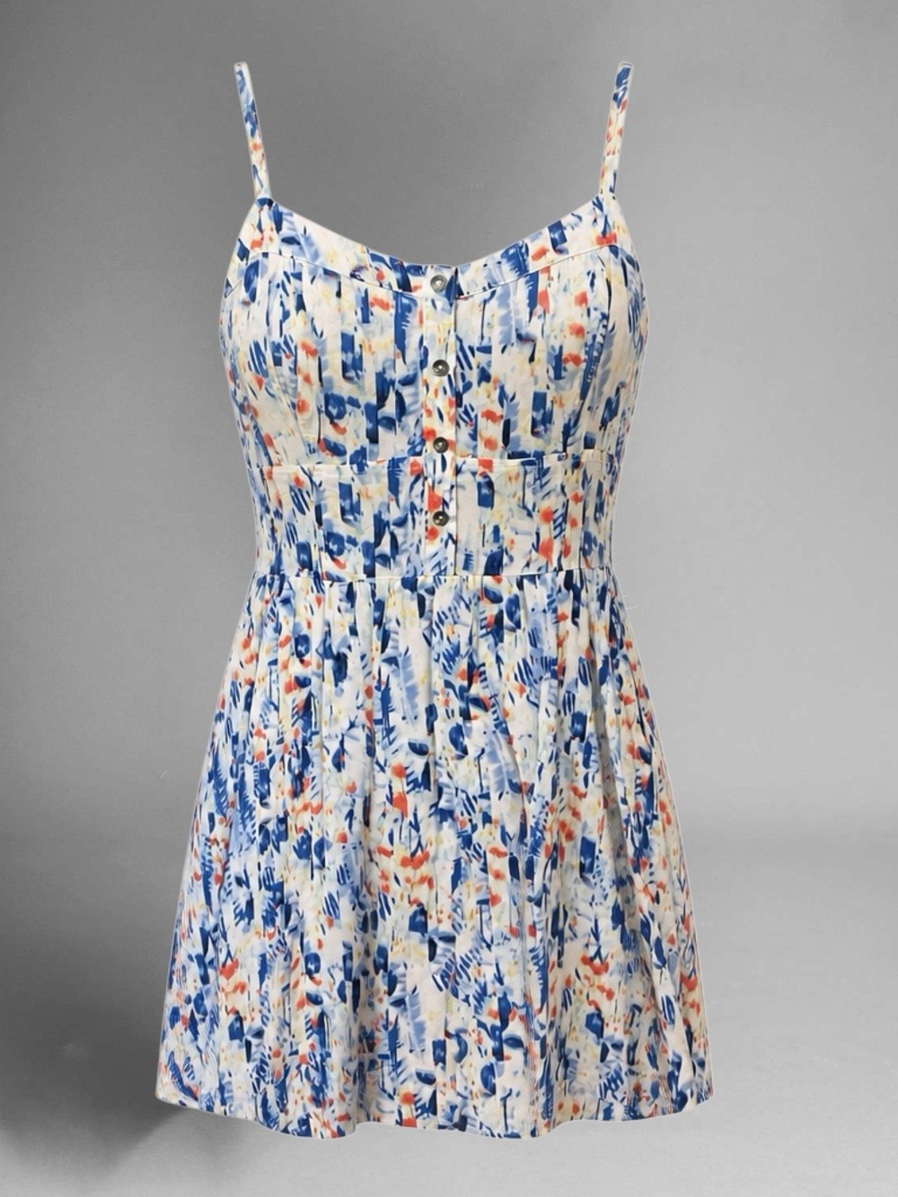 Express Blue & Orange Floral Mini Dress